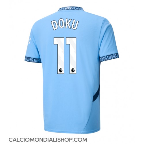 Maglie da calcio Manchester City Jeremy Doku #11 Prima Maglia 2024-25 Manica Corta